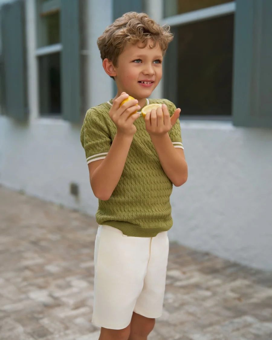Clearance sale AS SS25 summer cable knitting collection high quality 100%  boys girls clothes family look