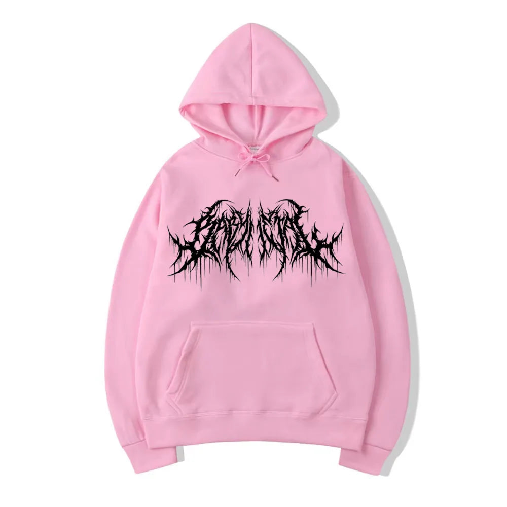 ‌Men's hoodie, graphic streetwear for men, hip-hop style, gothic long-sleeve pullover for spring and autumn WK020