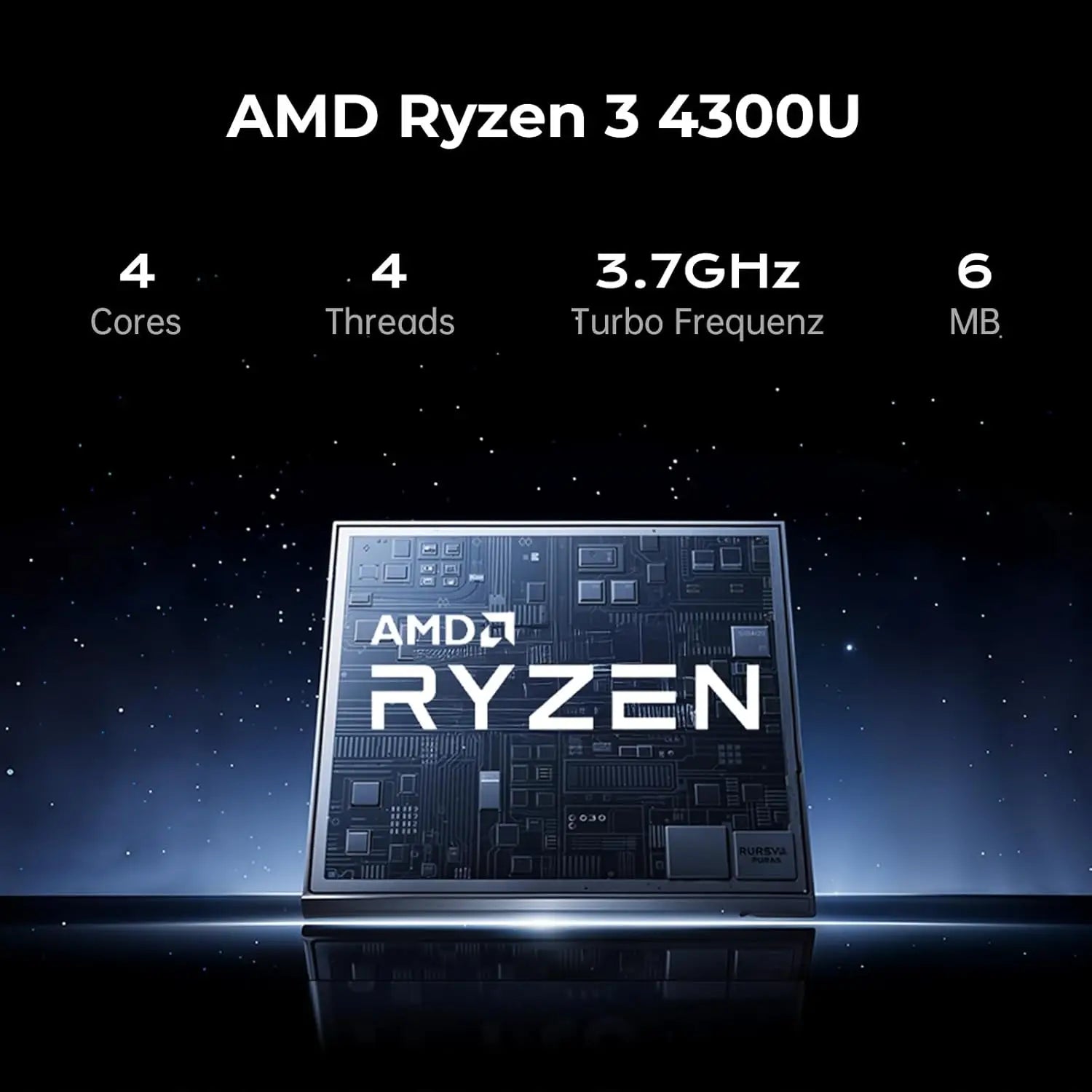 KAMRUI 15.6 Gaming Laptop Computer AMD Ryzen3 4300U Windows Laptop IPS 16GB DDR5 512GB NVMe SSD Backlit & Numeric Keyboard Wifi5
