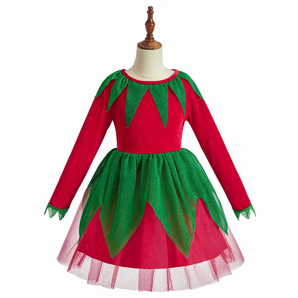 Baby Girl Clothes Pajamas Sets Boys Tops Set Child Christmas Gift Carnival Party Dress Kids Halloween Elf Cosplay Costumes Suit