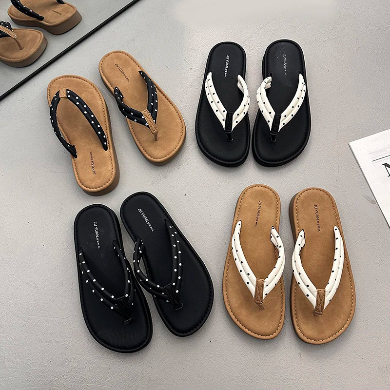 Women's Sandals Summer New Beach Flat Shoes Casual Comfortable Non-Slip Wear-Resistant Slippers Zapatillas Mujer
