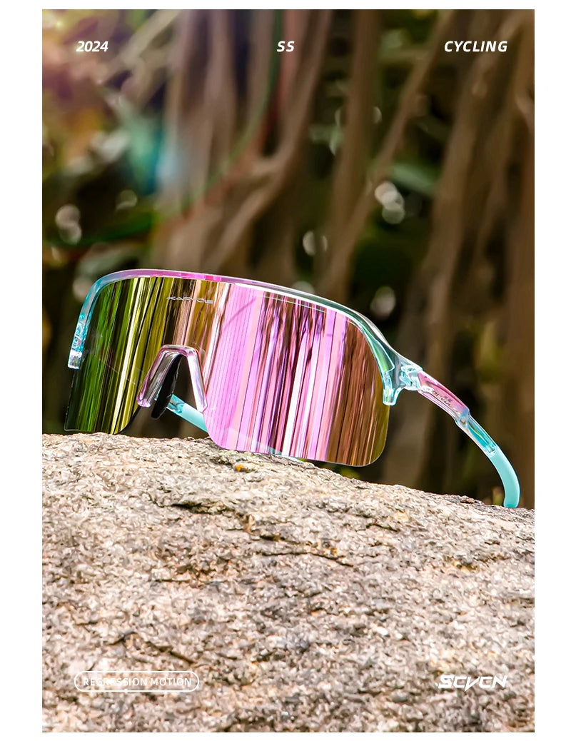 KAPVOE Cycling Glasses Outdoor Sports Bicycle Sunglasses Running Eyewear Men MTB Cycling Sunglasses Women Road Bike Glasses