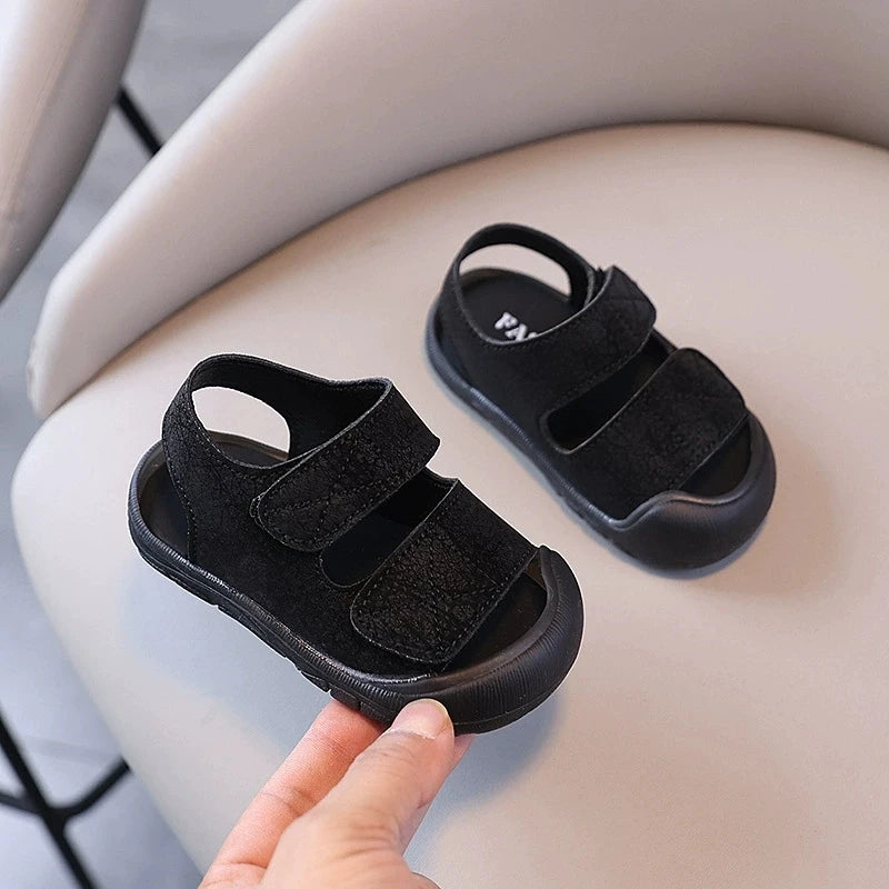 Summer Kids Sandals Fashion Solid Color Toddler Sandals Soft Bottom Girls Baby Boys Shoes Beach Sandals