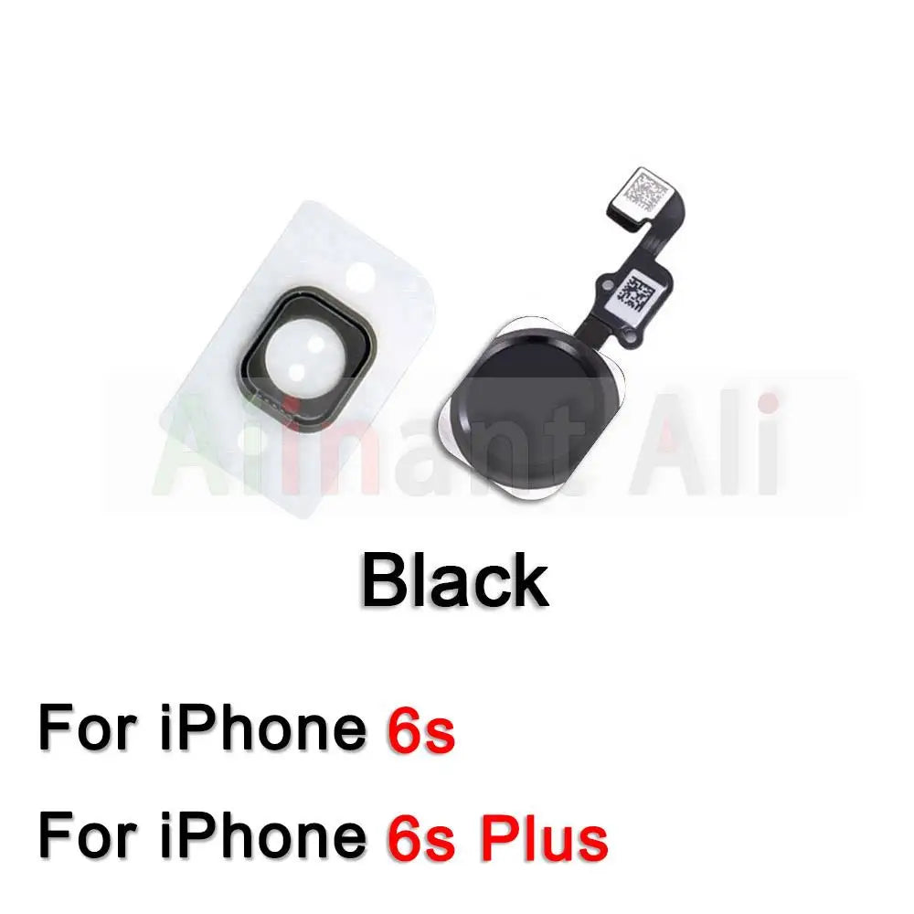 AiinAnt Return Back Home Button Flex Cable For iPhone 6 6s 7 8 Plus 5s SE Connector Phone Parts Repair No Touch ID