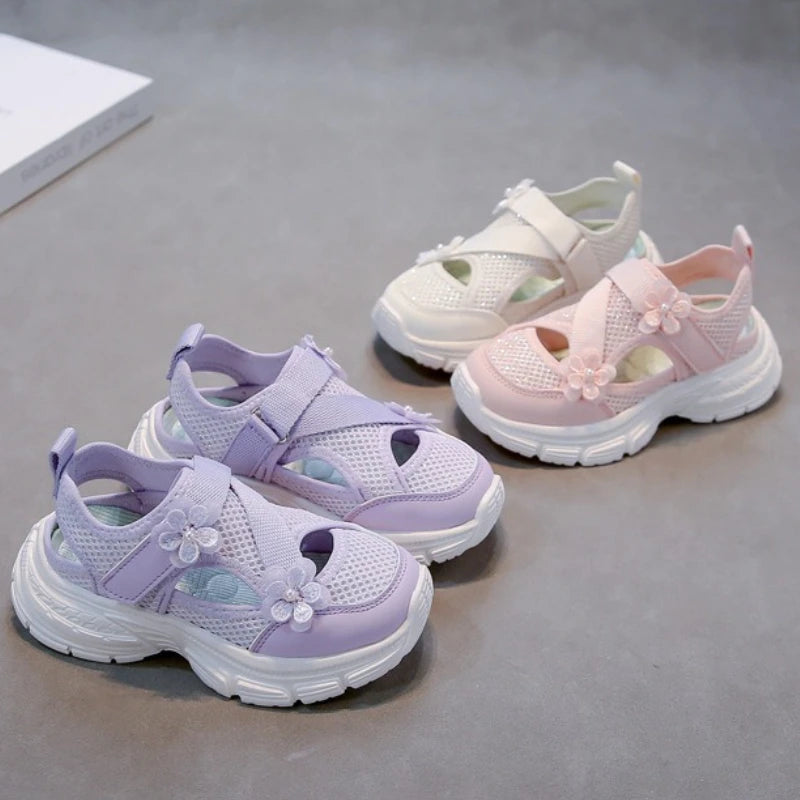 Summer Sandals New Fashion Simple Girls' Shoes Anti Slip Soft Comfort Beach Casual Shoe Breathable Versatile Simple Sports Shoes