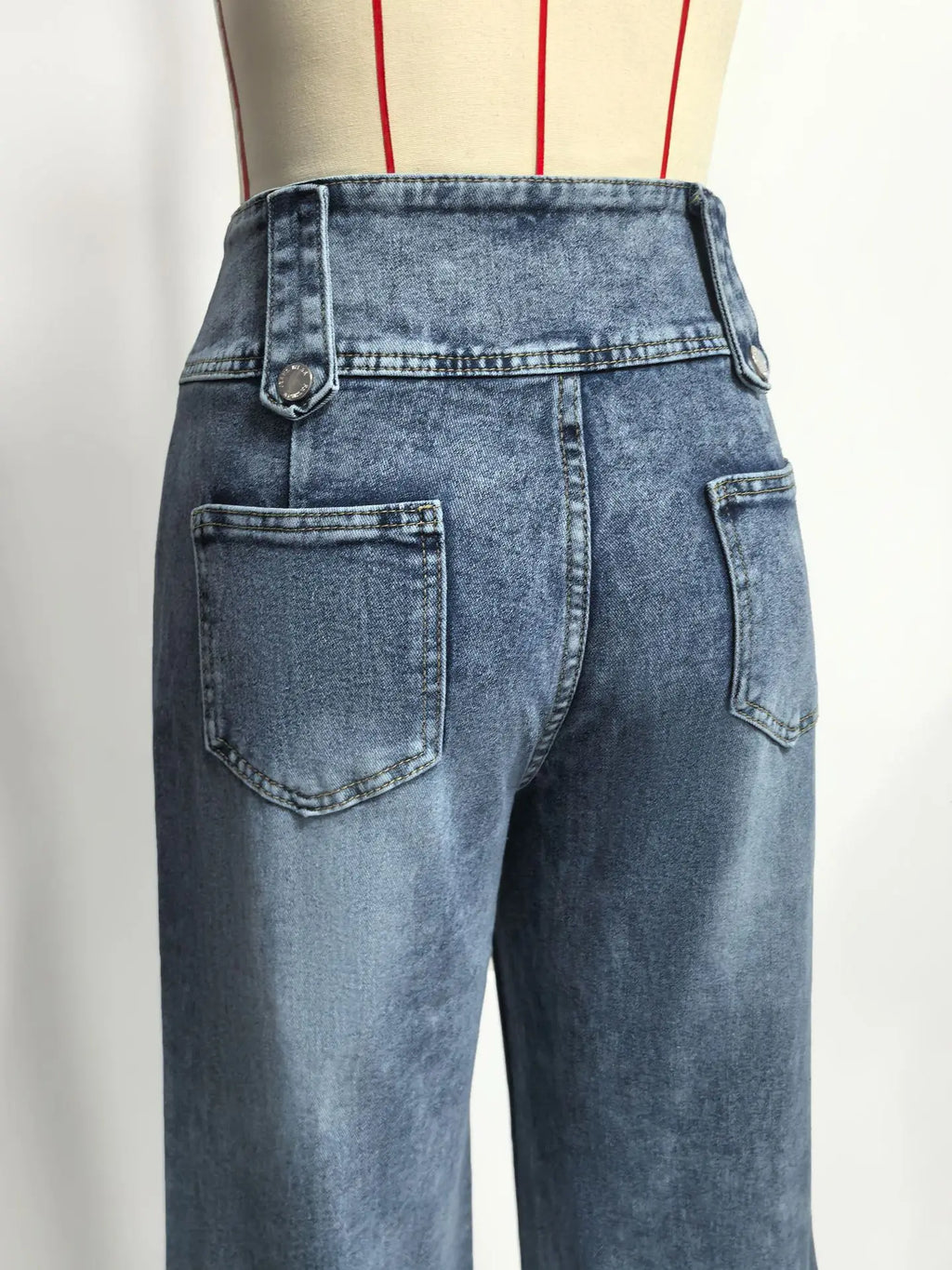 2026 Casual Jeans Pant Pantalones High Waist Wide Leg Trouser Women's Clothing Retro Street Style All-match Buttons Slit Fashion