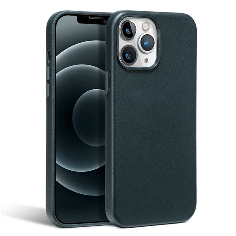 Luxury Leather Case For iPhone 15 14 13 Pro Max Plus Mini For Magsafe Magnetic Wireless Charging With Animation Phone Accessorie