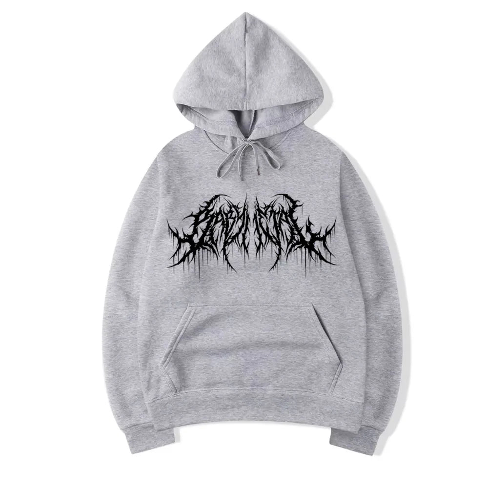 ‌Men's hoodie, graphic streetwear for men, hip-hop style, gothic long-sleeve pullover for spring and autumn WK020