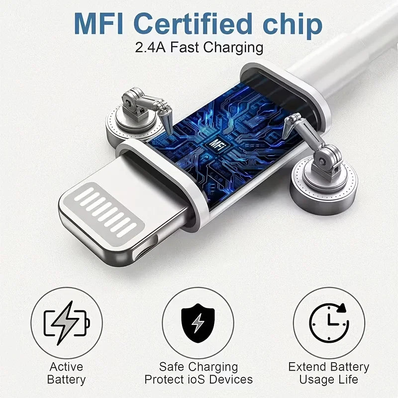 MFi Certified 2pcs/5pcs USB-C to Lightning Fast Charger Cable, Compatible with iPhone 14, 13, 12, 11 Pro Max, Mini, Plus, XR
