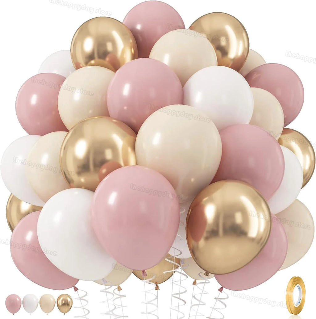 10/5Pcs Metal Silver Gold 4D Round Foil Balloon Mylar Balloons for Birthday Wedding New Year Baby Shower Party Decorations