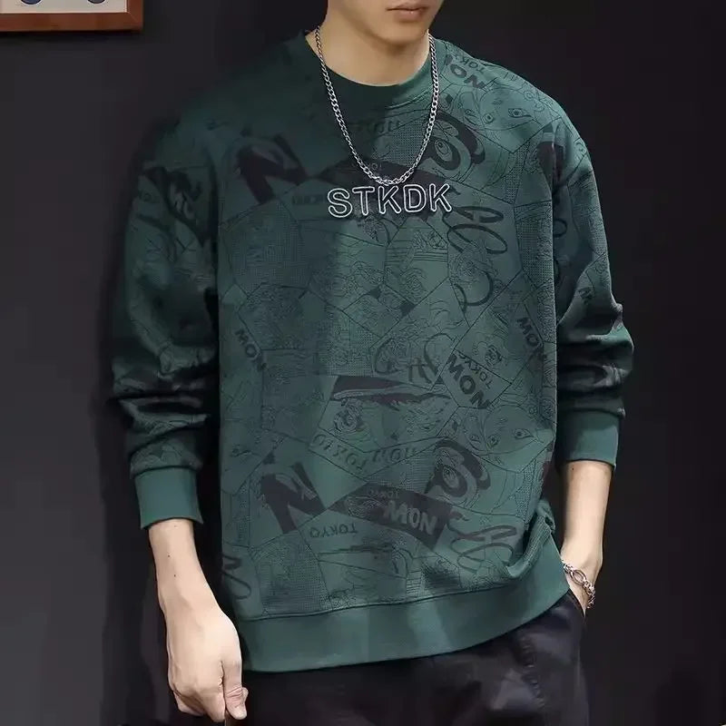 Male Pullover New Sweatshirt Baggy Long Sleeve Sale Emo Luxury Original Quotes Clothing 2025 Funny High Quality Men's T-shirts