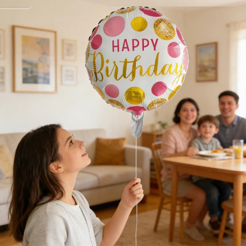 5 Pcs Multiple Happy Birthday Balloons Are Suitable For Birthday Party Decoration Supplies Photography Props