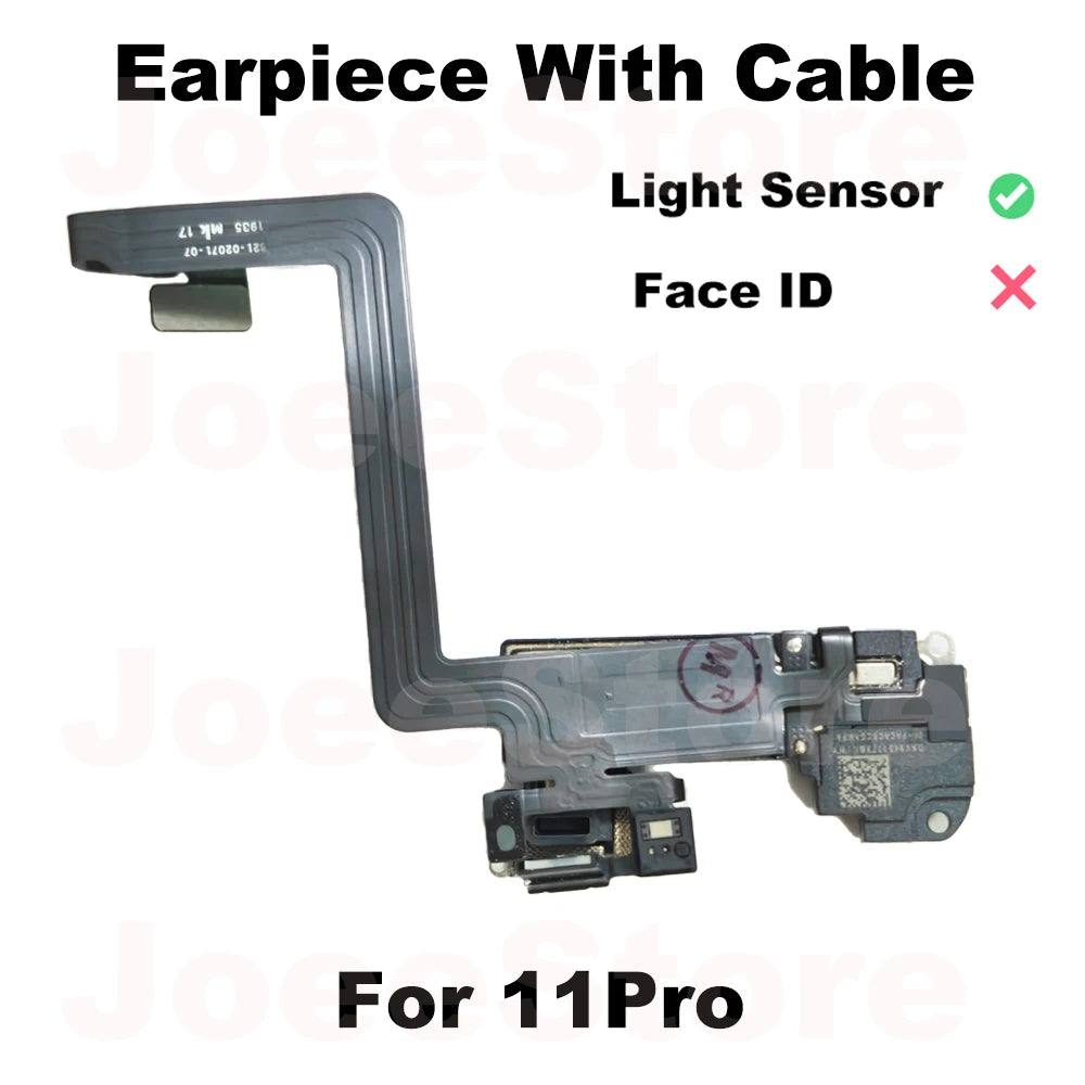 Earpiece For iPhone 11 11Pro 11ProMax Ear Speaker With Proximity Sensor Flex Cable Top Small Headset Fix Sound Loudspeaker Parts