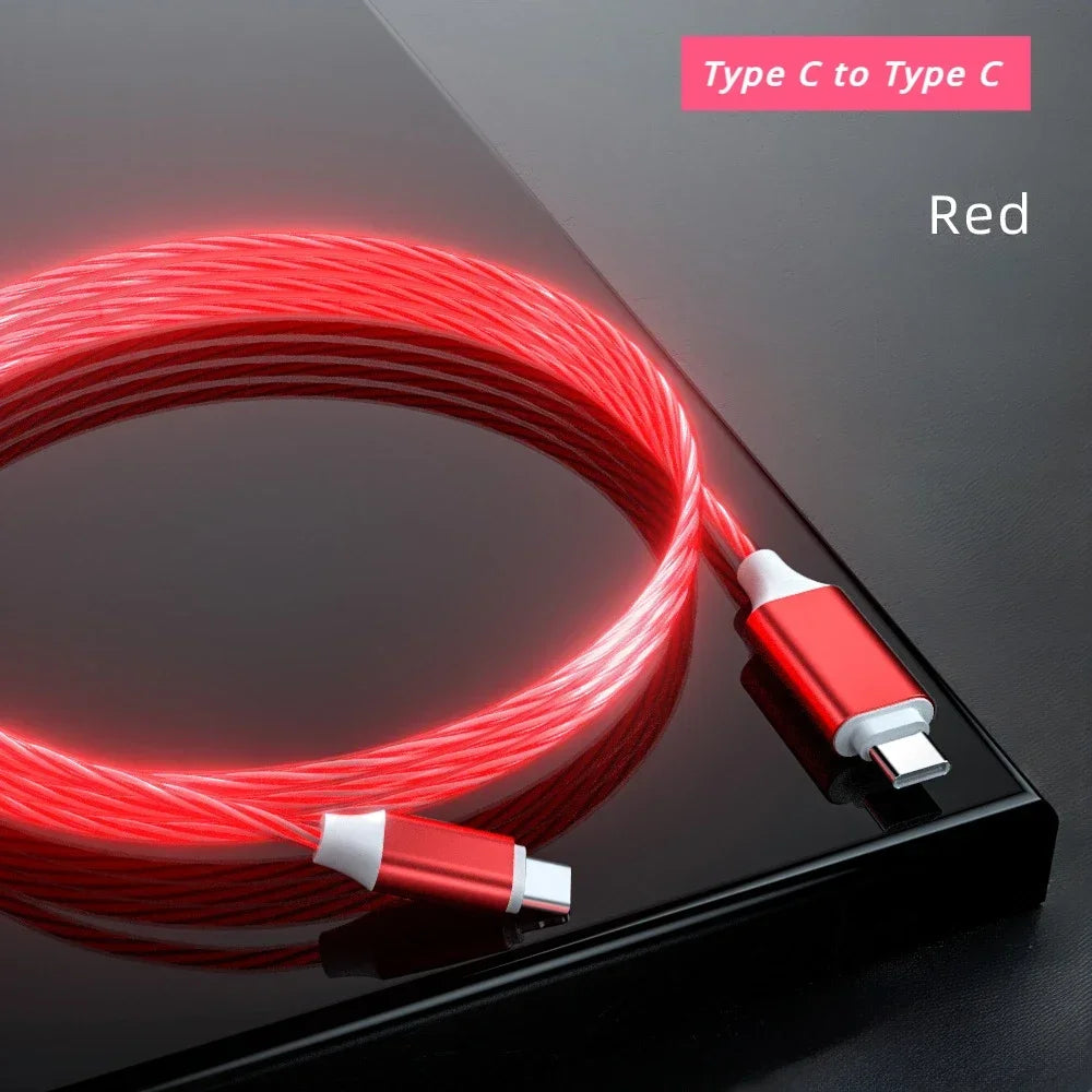 LED PD 60W USB Type C to USB C Cable for iPhone 15 Pro Max Xiaomi Huawei  Fast Charging Charger Data Cable USB-C Cable 1m 2m