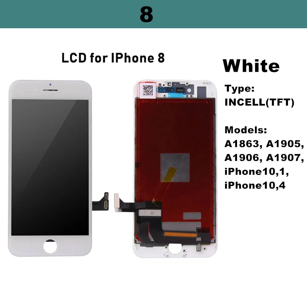 OEM For iPhone SE 2020 SE 2022 For iPhone 8 LCD Display Touch Screen Digitizer Assembly Kit A2275 A2296 A2298 A1863 A1905 A1906