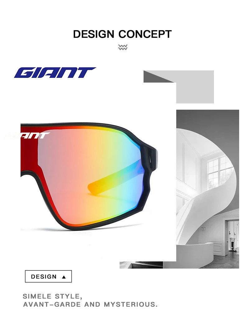 GIANT Cycling Glasses UV400 Anti Fog REVO Lenses HD Clarity MTB/Road Bike sunglasses  men and women