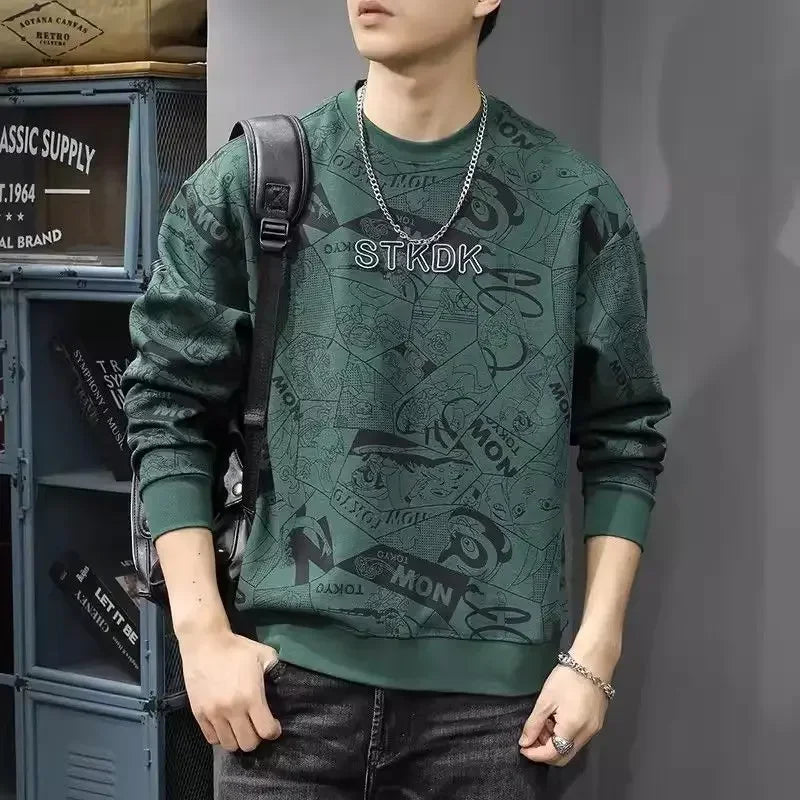 Male Pullover New Sweatshirt Baggy Long Sleeve Sale Emo Luxury Original Quotes Clothing 2025 Funny High Quality Men's T-shirts