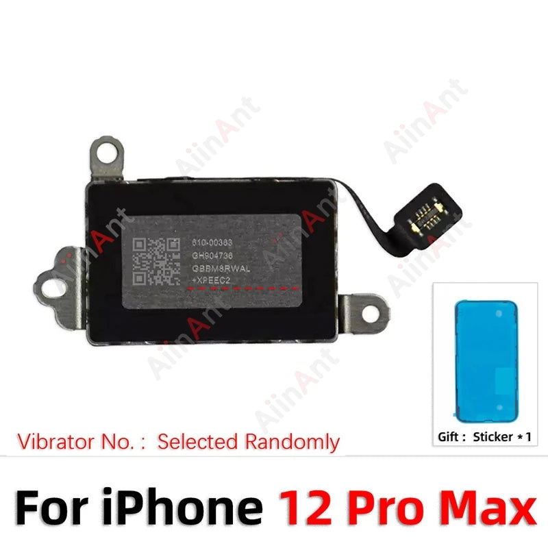 100% Test AiinAnt For TAPTIC ENGINE Vibrator Motor Flex Cable For iPhone 12 13 14 15 Pro Max Plus mini with Sticker Spare Parts