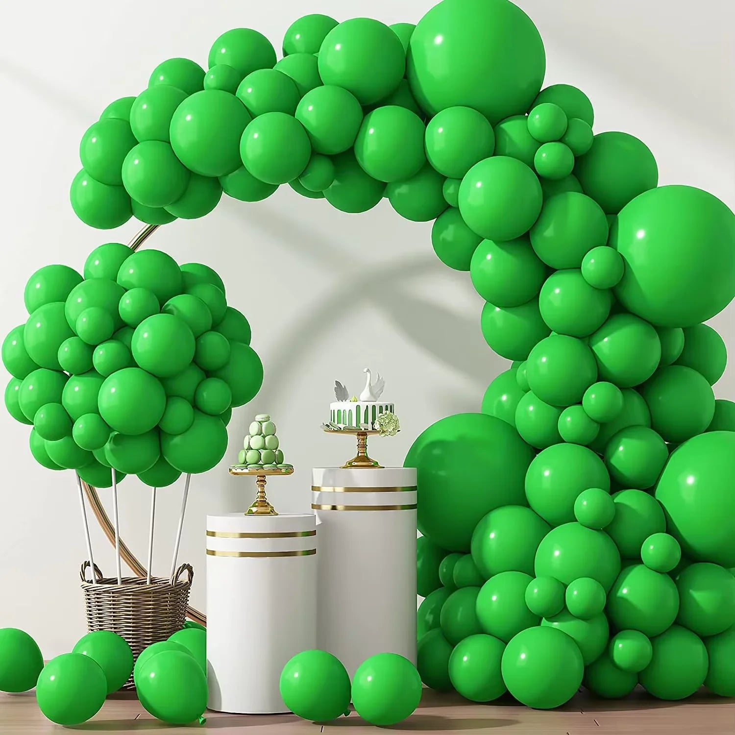Metallic Gold Latex Balloons Set, Multi-Size Balloon Arch Kit for Birthday Party, Wedding, Graduation, Baby Shower Decorations