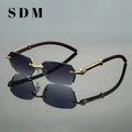 KAMMPT Semi-rimless Rectangle Sunglasses Men 2026 New Gradient Multi-color Shades Women Trendy Luxury Brand Design Sun GlassesJ
