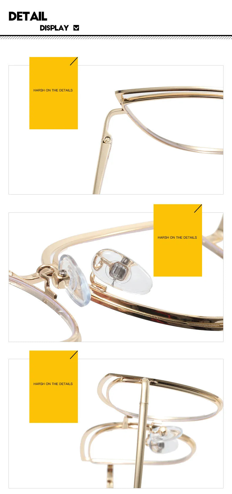 Cutout Cat Eye Metal Frame Clear Glasses Fashion Myopia Nerd Spectacles  -0.5 -1.0 -2.0 -3.0 -4.0 to -6.0
