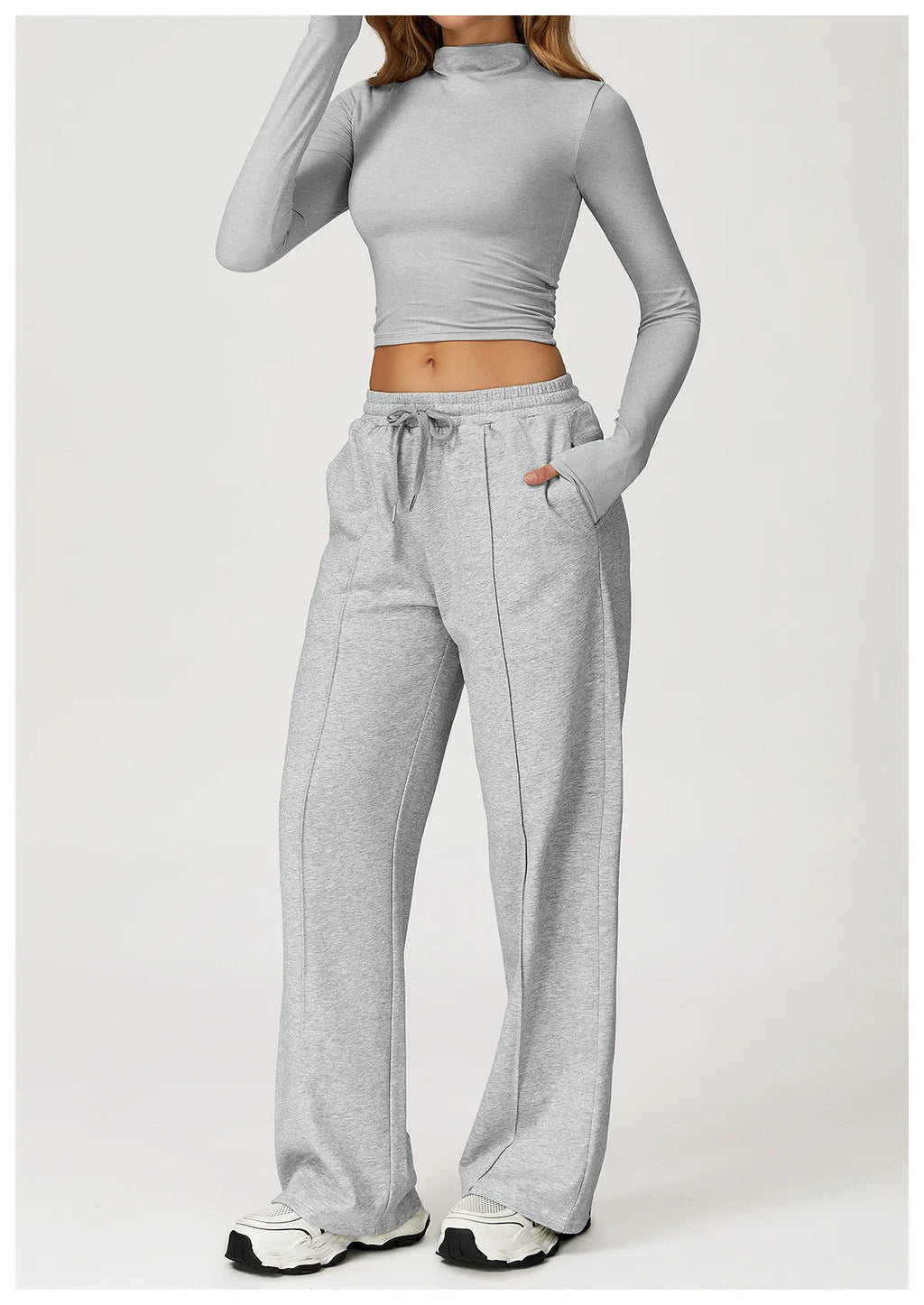 Women's High Waisted Straight pants Sweatpants Casual Yoga Jogger Pants elegant pants Women Pants Yoga With Pockets pantalones