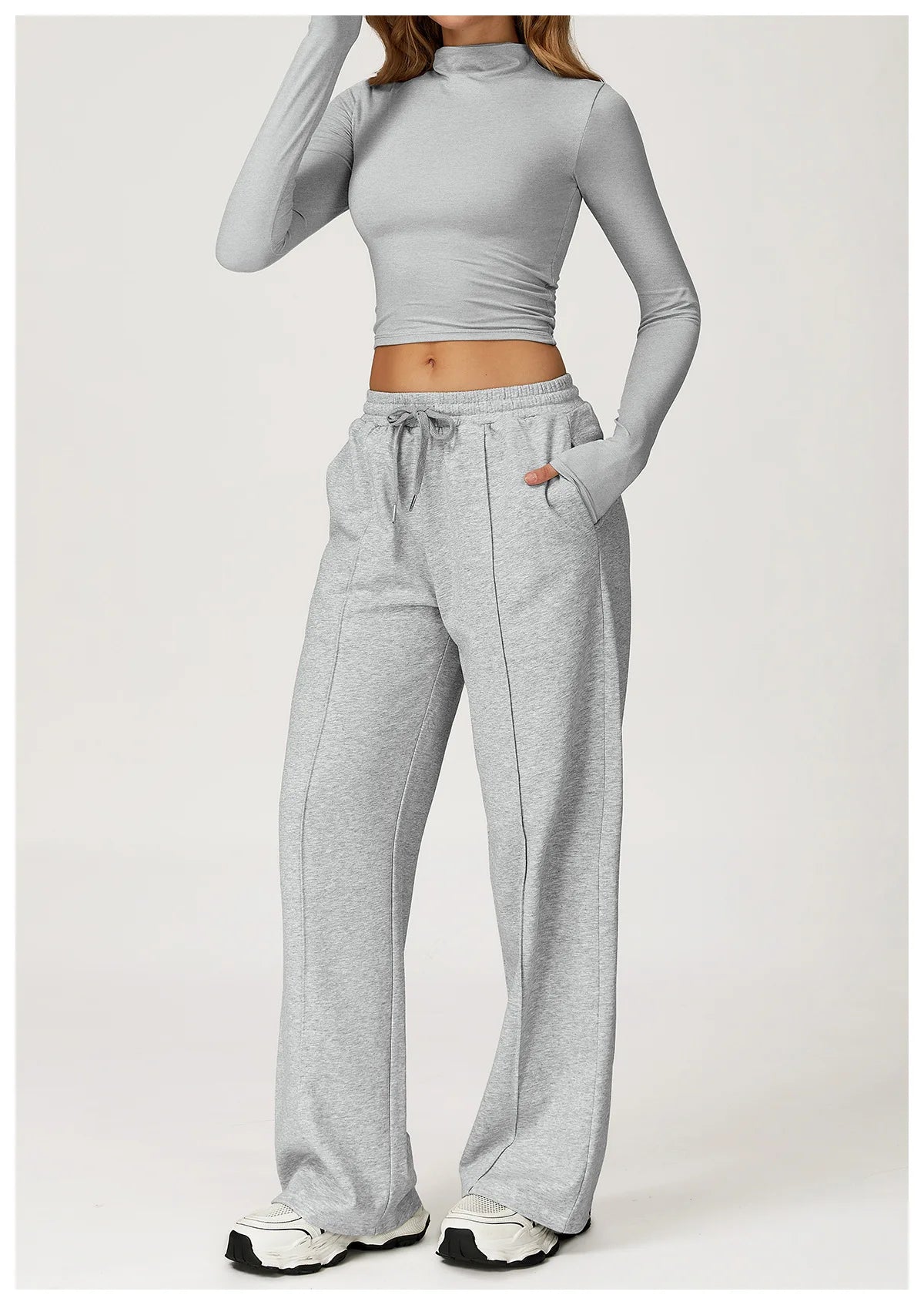 Women's High Waisted Straight pants Sweatpants Casual Yoga Jogger Pants elegant pants Women Pants Yoga With Pockets pantalones