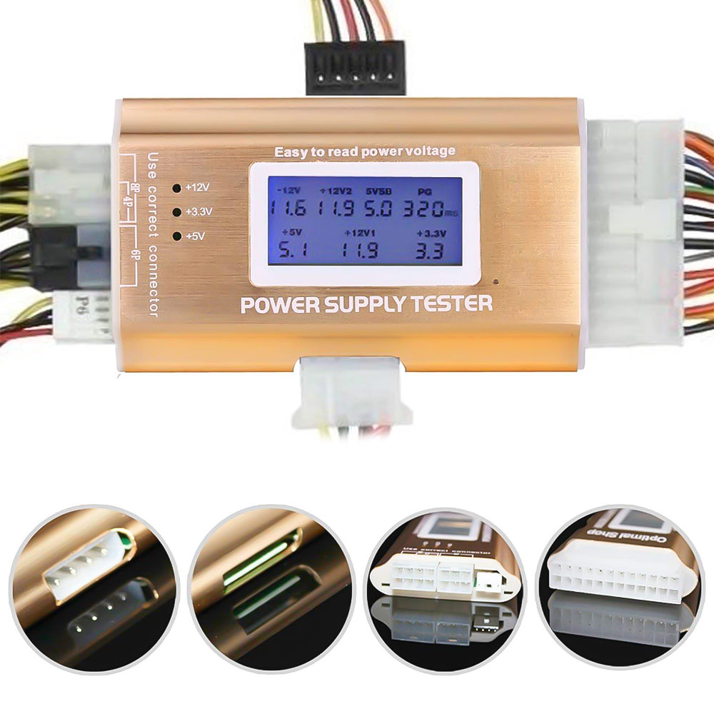 Digital LCD Display Power Supply Tester PC Computer Tester Checker ATX BTX ITX SATA HDD Interface Measuring Diagnostic Test Tool