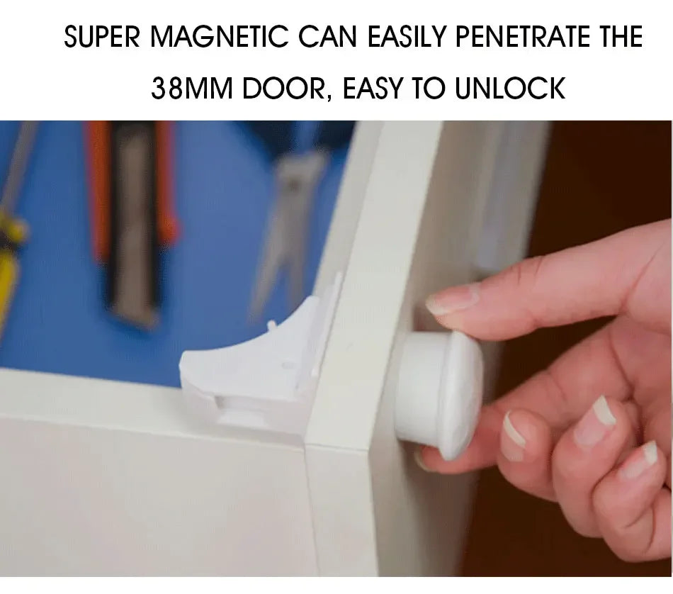 Magnetic Baby Proofing Locks Child Safety Latches For Drawers Cabinets Kids Protection Childproof Security Systems Home