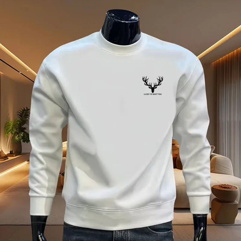 Urban Fashion Pullover Male Home Outdoor Comfort Warm Tops Spring Autumn Daily Casual Sports Round Neck Hoodies Men's Sweatshirt