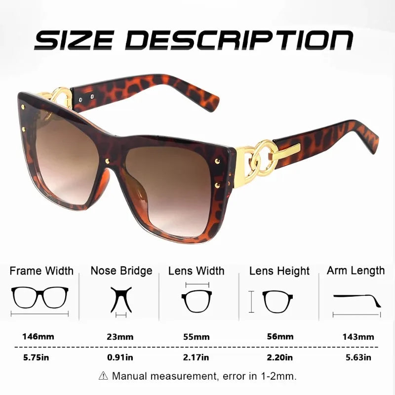 New Fashion Big Frame Cat Eye Sunglasses For Ladies Street Shot Fashionable Sunglasses for Women Driving Shades UV400 INSV
