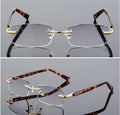 BEGREAT Luxury Designer Reading Glasses Rimless Diamond Cutting Frame Men Women Presbyopia Anti-blue Light Square Reader Glasses