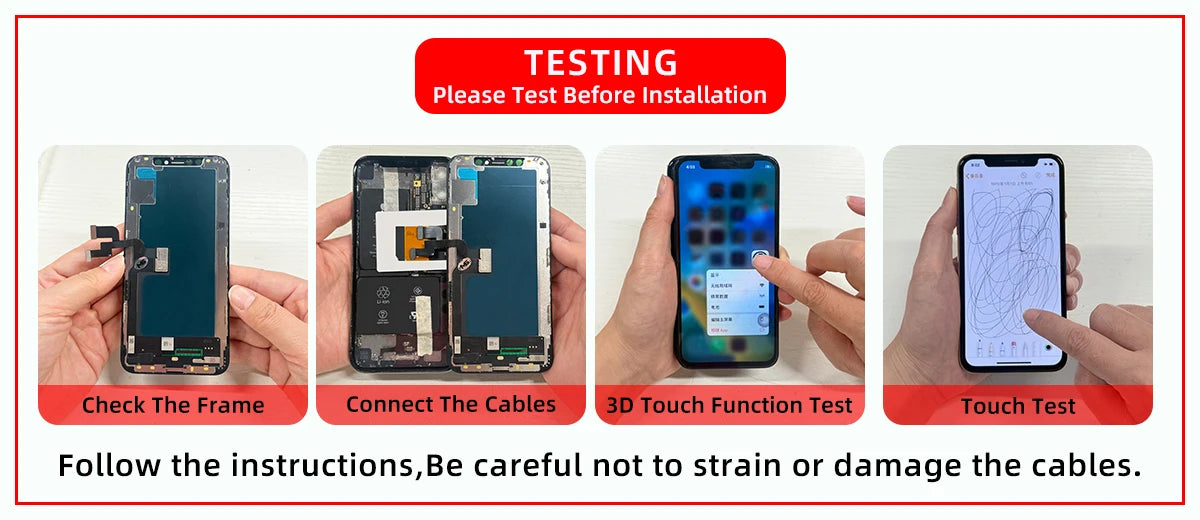OLED For iPhone X XR LCD XS MAX Display Touch Screen For iPhone 11 Pro Max Display 12 Pro 13 Mini 14 15 LCD Replace Parts