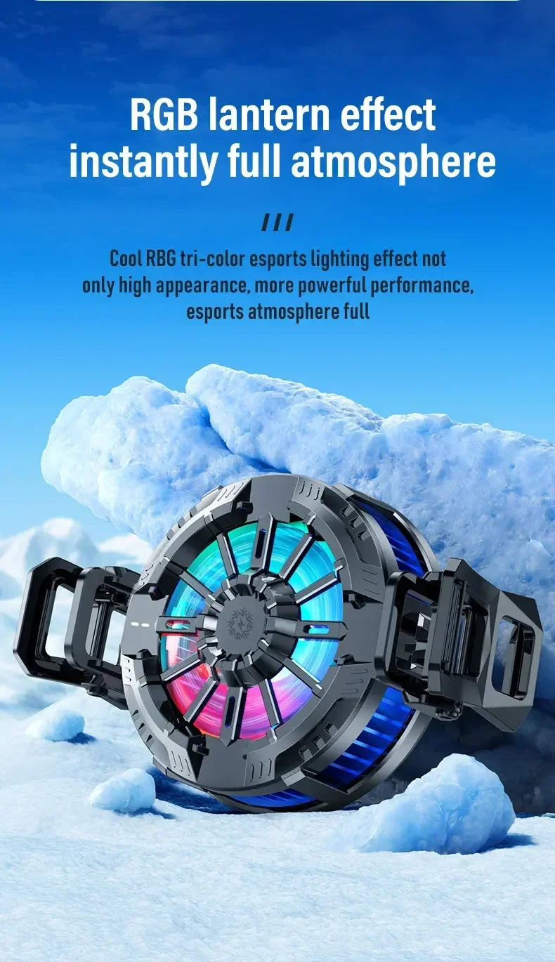 Cooling Magnetic Wireless Chargers Universal Mobile Phone Radiator Back Clip Fan for IPhone 17 16 15 13Pro Max Samsung Xiaomi