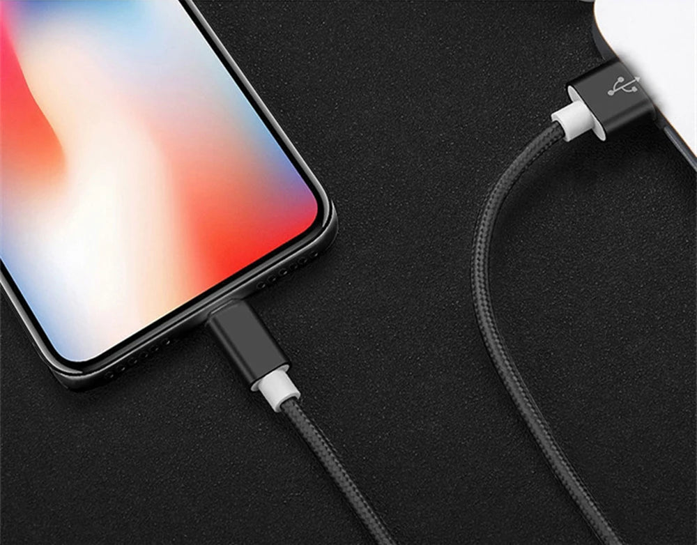 For iPhone 11 12 13 Mini 14 Pro Max USB Fast Charging Braided Cable For iPhone 7 8 14 Plus X XR XS Max Quick Charge Weaving Wire
