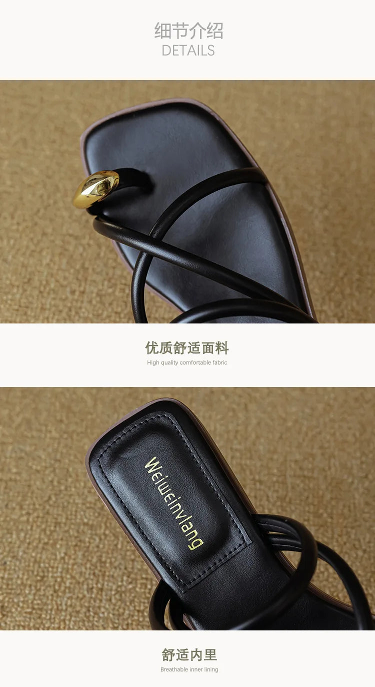 Women's summer sandals for outdoor wear2026New low-heeled women's slippers