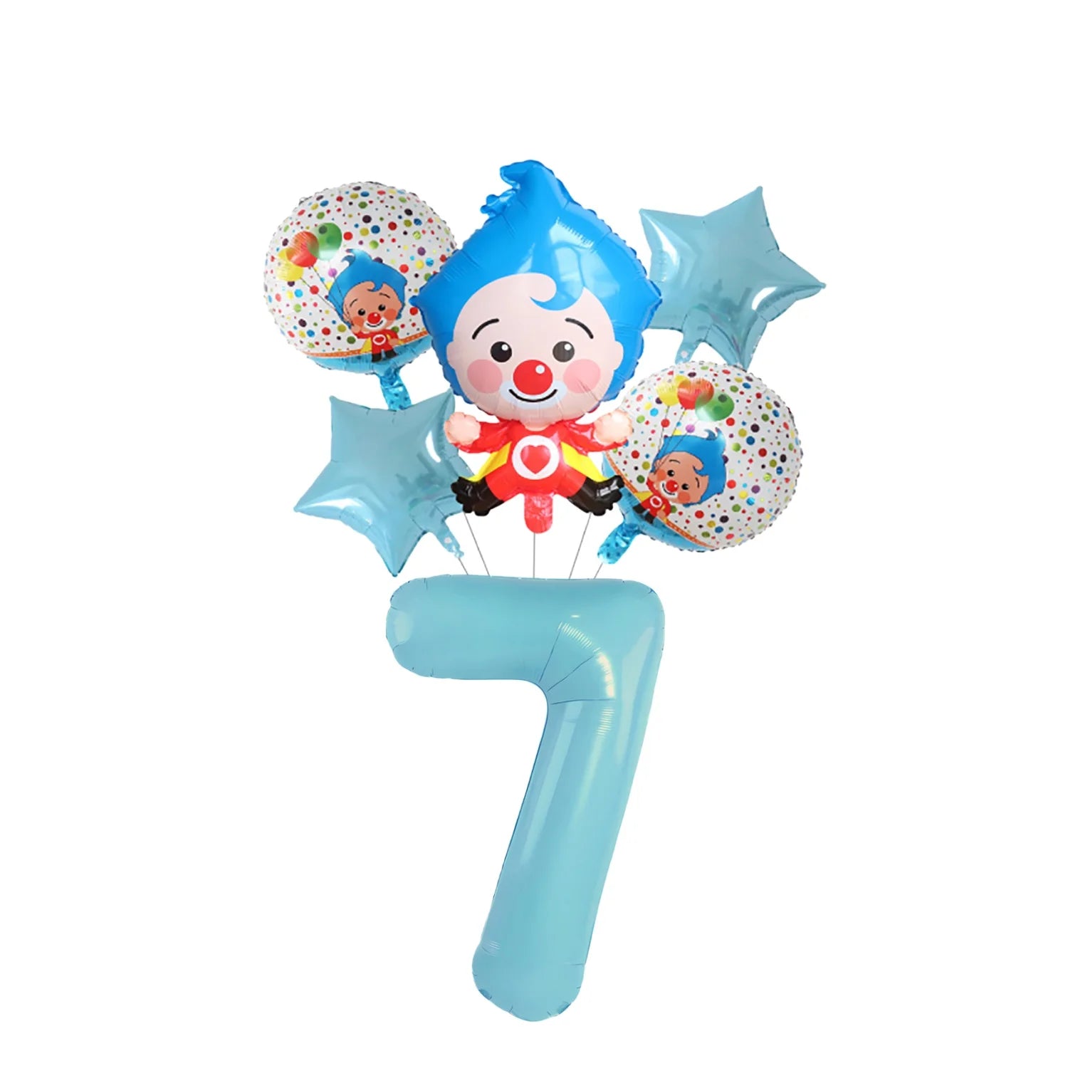Catoon Clown Birthday Party Decoration Cute Tableware Cup Plate Balloon Banner Backdrop Gift Bag Favors for Kids Baby Supplies