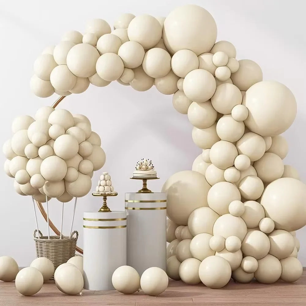 Metallic Gold Latex Balloons Set, Multi-Size Balloon Arch Kit for Birthday Party, Wedding, Graduation, Baby Shower Decorations