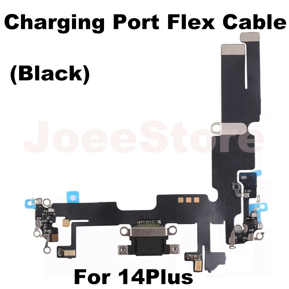 Charging Port Flex Cable for iPhone 11 12 13 14 Pro Max Mini X XS XR USB Charger Dock Connector With Microphone Ribbon Repair