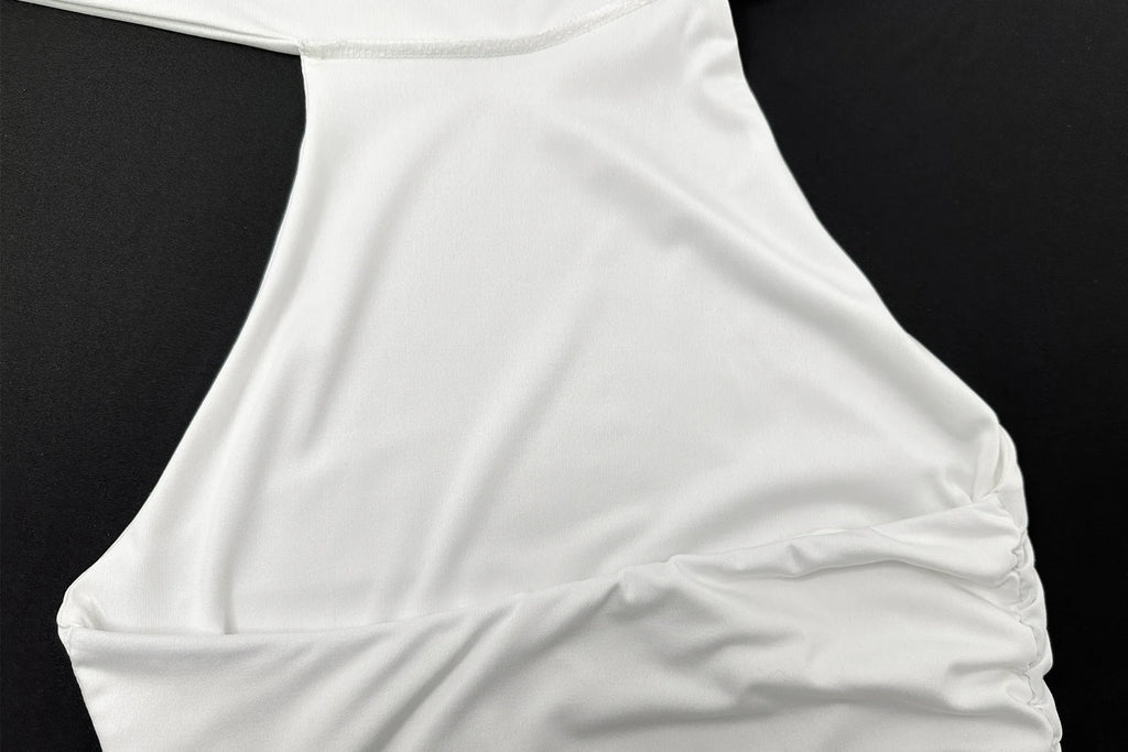 Fairyshely 2026 Sexy Summer Solid Sleeveless Off Shoulder Crop Top Women Tied Bodycon Tops Lady Backless Club Party Clothes
