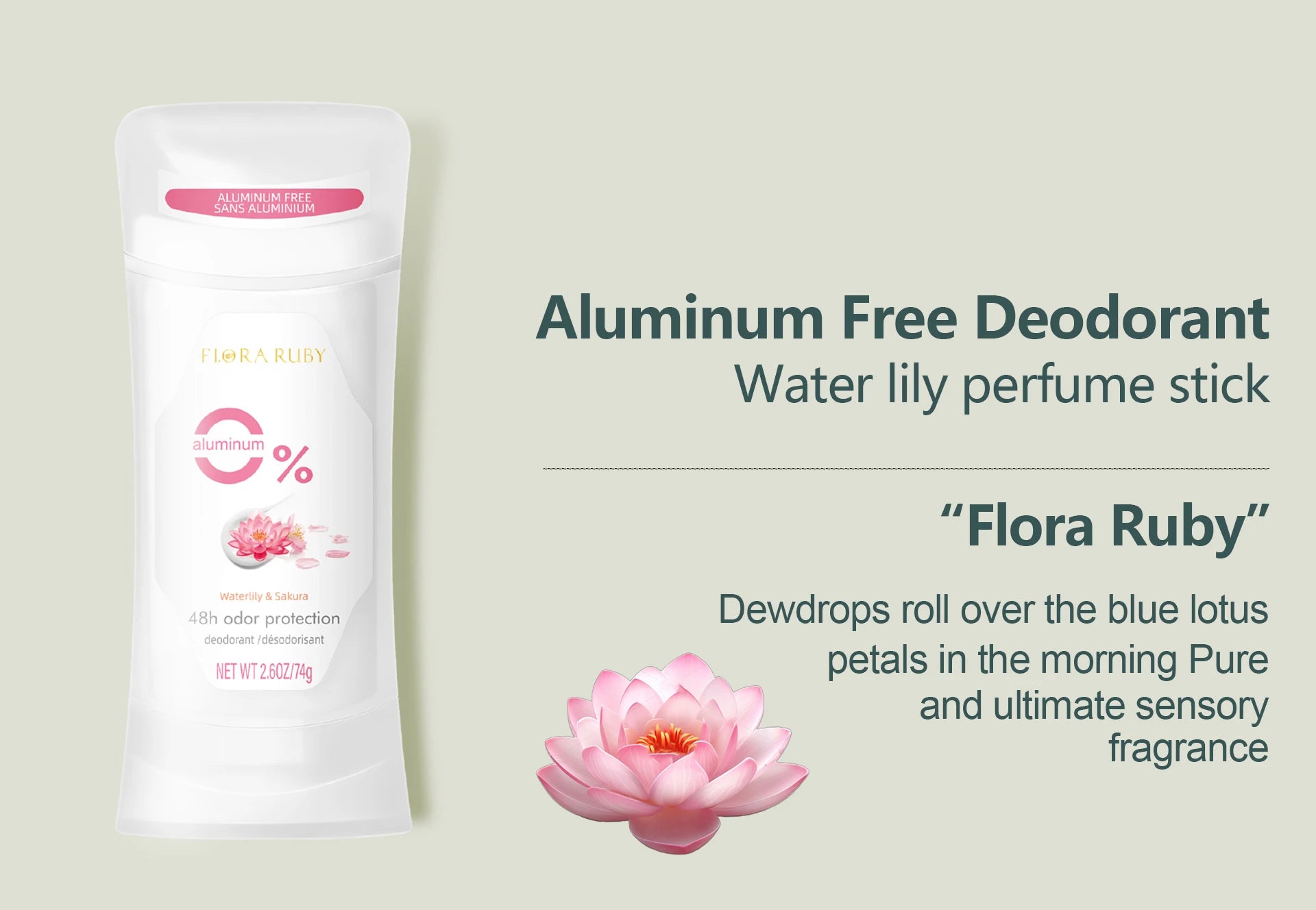 Deodorant Women Aluminum Free Antiperspirant Honey Peach Stick 72H Lavender Scent Long lasting fragrance Deodorants 74g/2.6 Oz