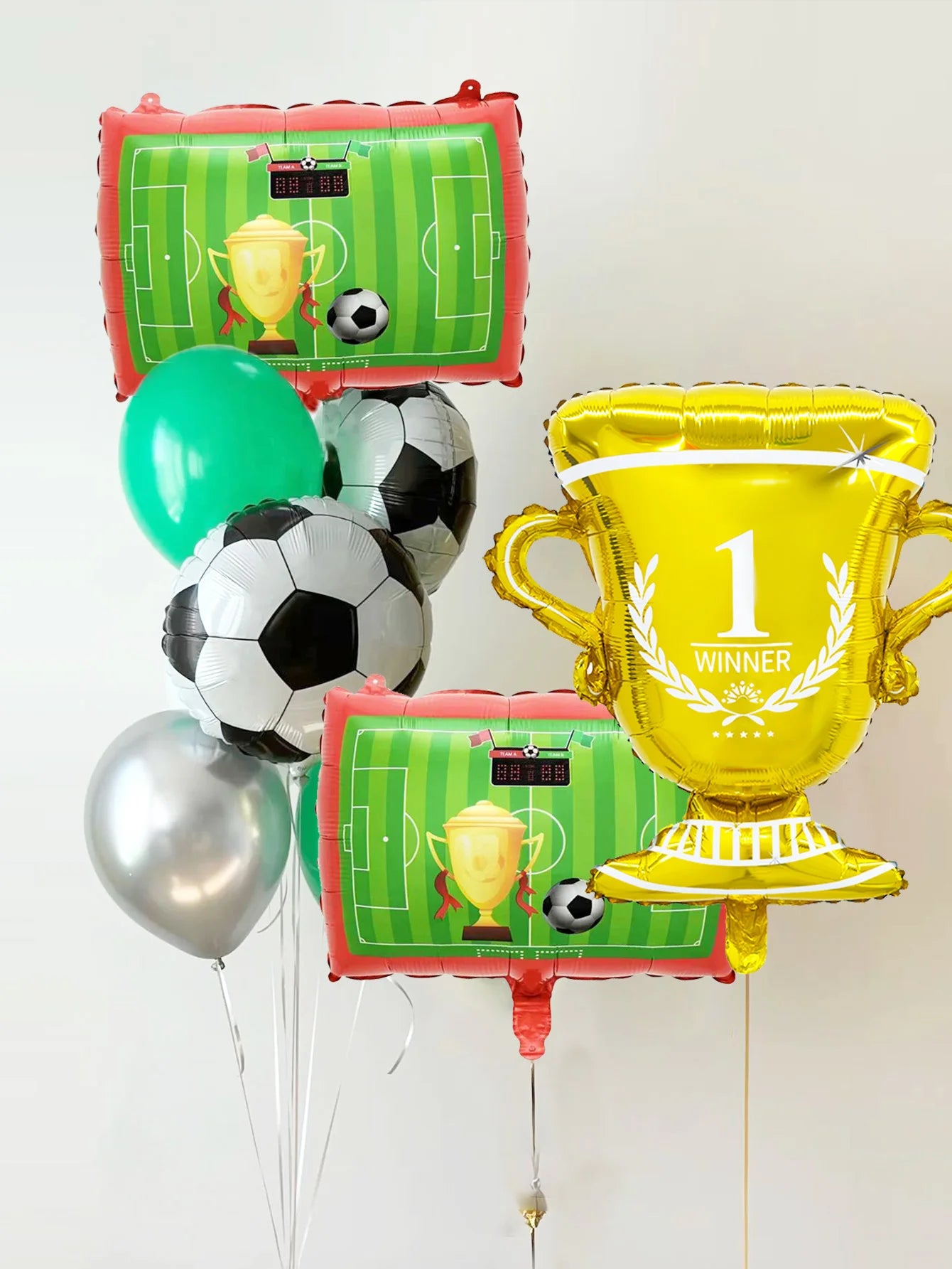 5pcs Football Party Balloons Set suitable for Soccer matches birthday party decorations Sports Soccer themed party Supplies,