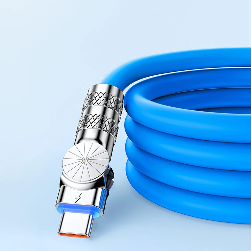 100W Liquid Silicone Fast Charge Cable Type For iPhone 14 Xiaomi Huawei Samsung USB C Micro USB Charge Cable for Playing Game