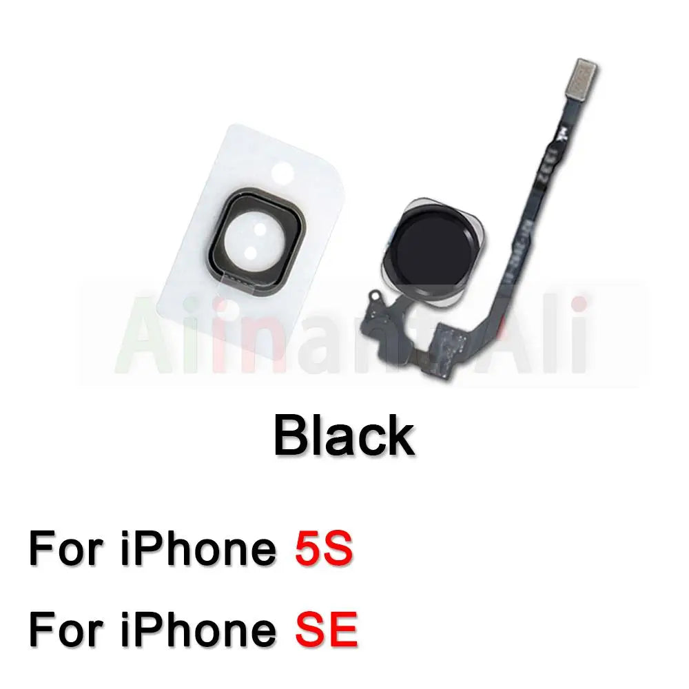 AiinAnt Return Back Home Button Flex Cable For iPhone 6 6s 7 8 Plus 5s SE Connector Phone Parts Repair No Touch ID