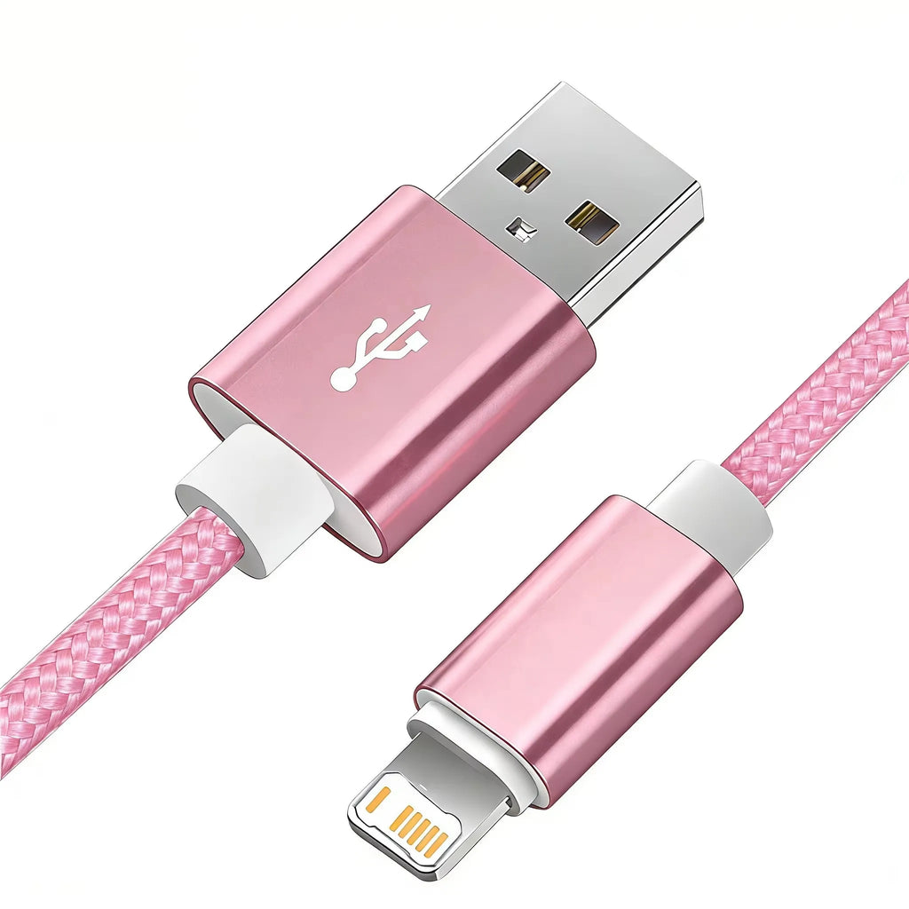 For iPhone 11 12 13 Mini 14 Pro Max USB Fast Charging Braided Cable For iPhone 7 8 14 Plus X XR XS Max Quick Charge Weaving Wire