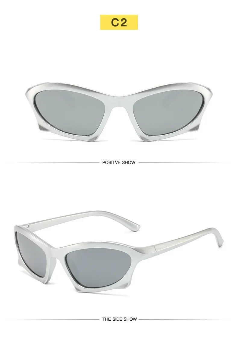 Luxury Punk Sports Sunglasses Women Brand Designer Y2K One Piece Sun Glasses Men Goggle Shades UV400 Fashion Eyewear