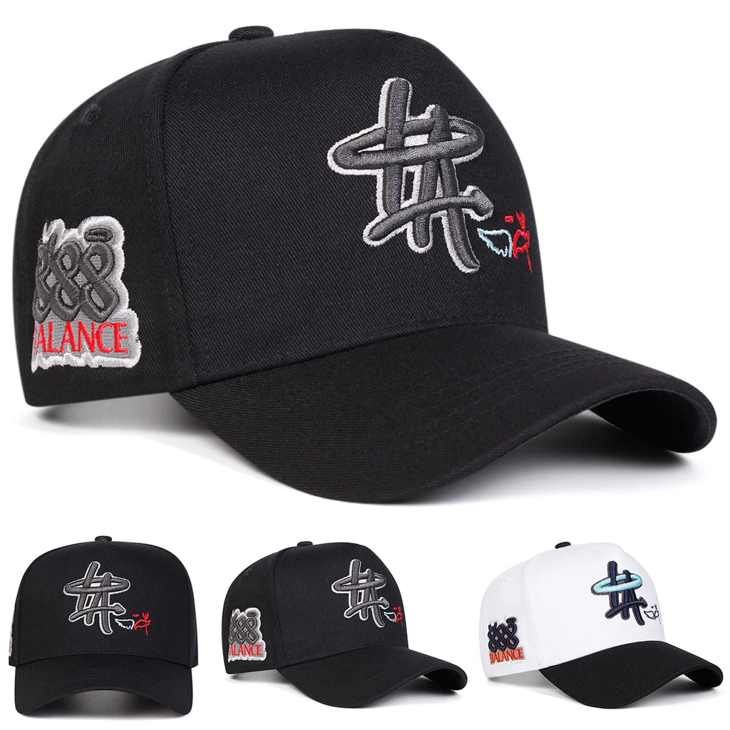Unisex HA Letter Embroidery Baseball Caps Spring Autumn Outdoor Adjustable Casual Hats Sunscreen Hat Sports Cap