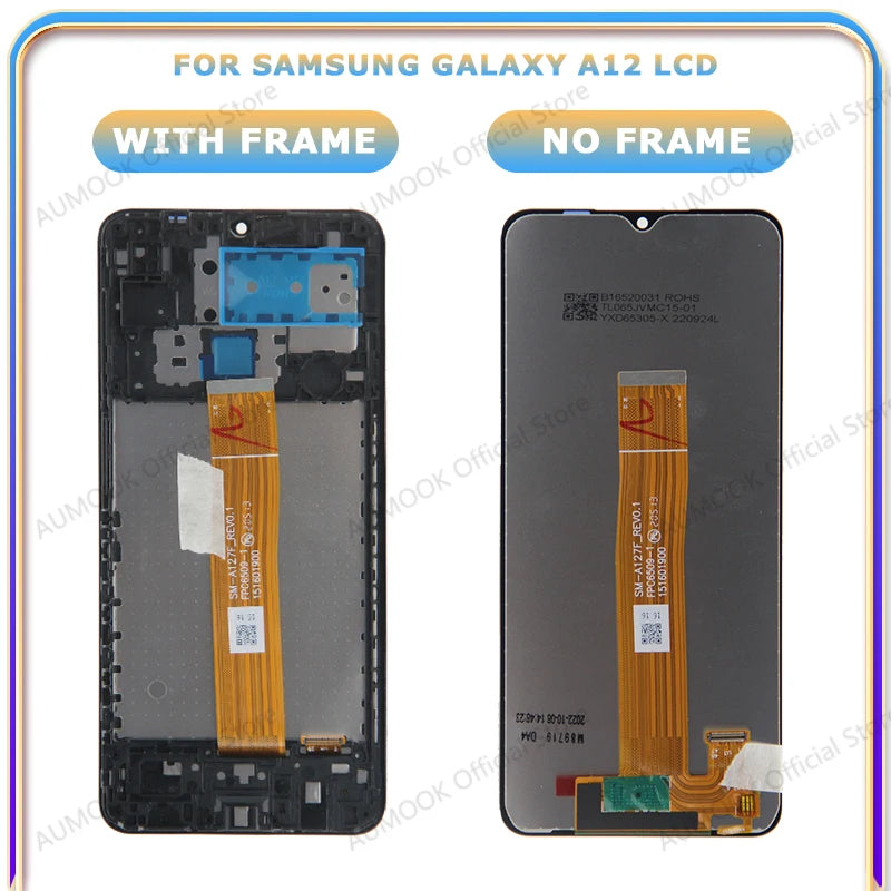 6.5" LCD Display For Samsung Galaxy A12 A125 A12 Nacho A127 M12 M127 LCD Touch Screen Digitizer Assembly Panel LCD Repair Parts