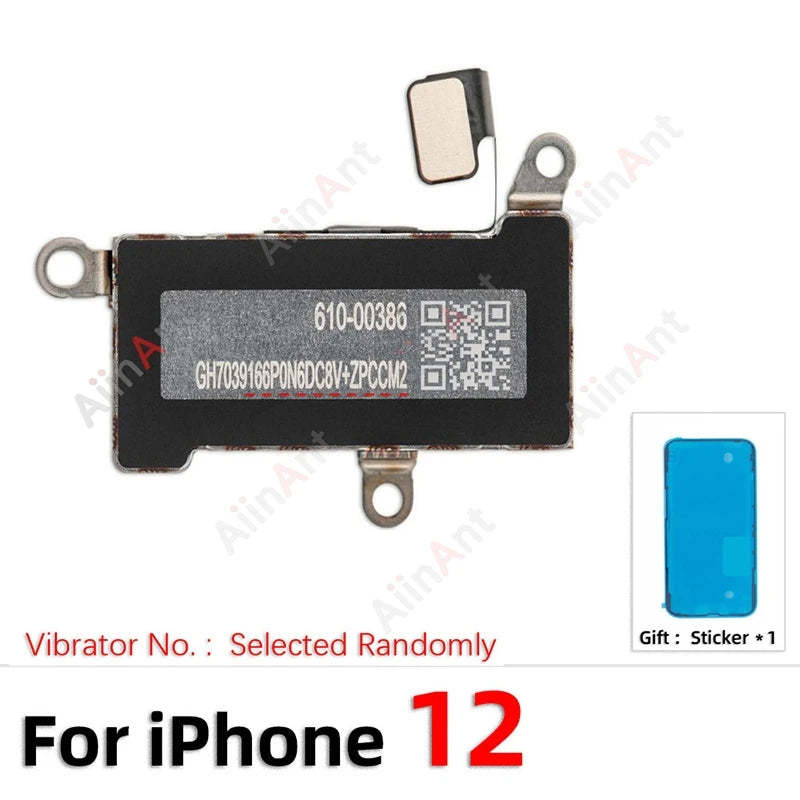 100% Test AiinAnt For TAPTIC ENGINE Vibrator Motor Flex Cable For iPhone 12 13 14 15 Pro Max Plus mini with Sticker Spare Parts