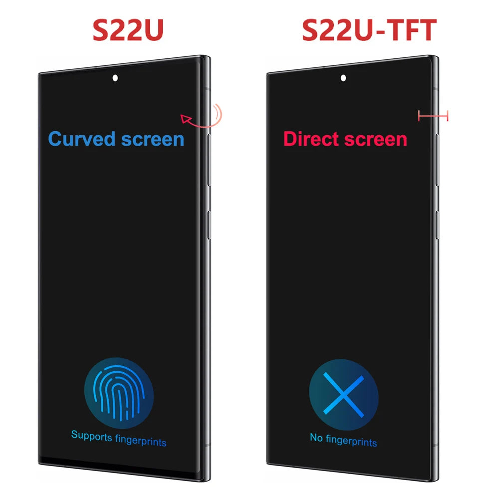 For Samsung S22 Ultra Tested For S22Ultra S908 S908B S908U S908W S908E LCD Display Touch Screen Digitizer Assembly Replacement